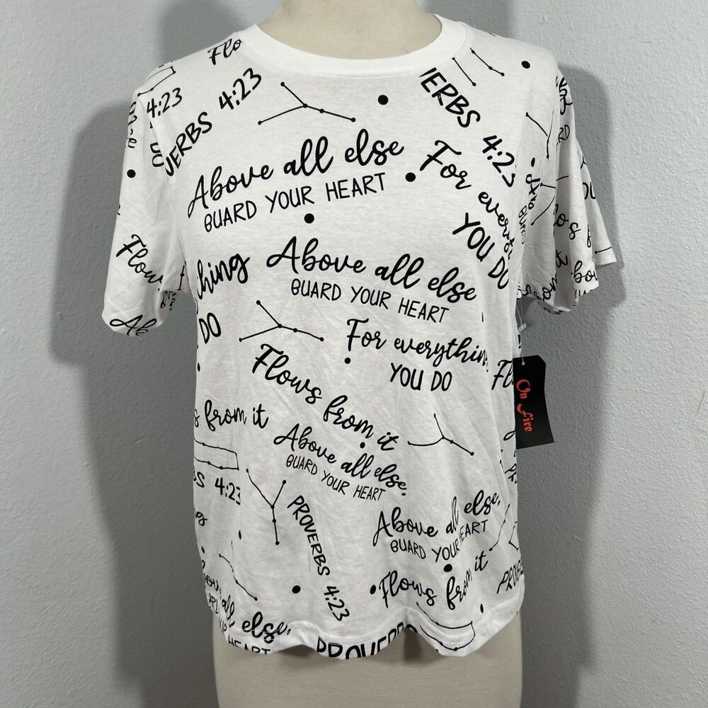 On Fire T Shirt‎ Youth Large AOP Graphic Grunge 2000 Y2K